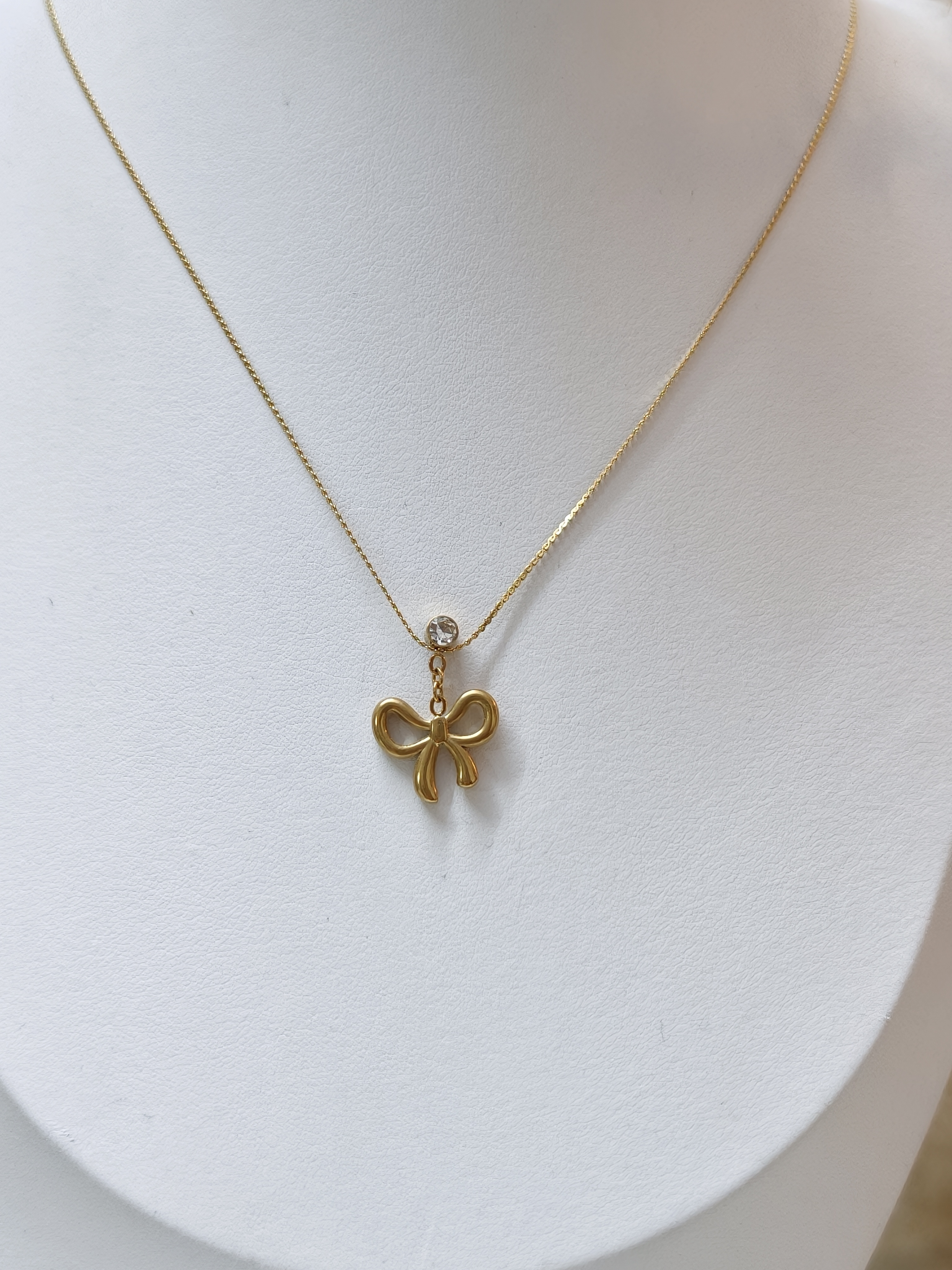 Dainty Gold Bow - Image 3