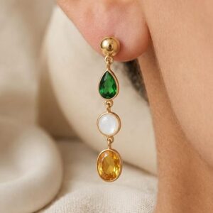 CZ Triangle Cutout Earrings