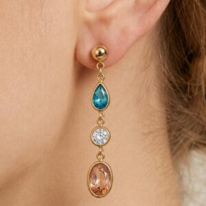 CZ Triangle Cutout Earrings