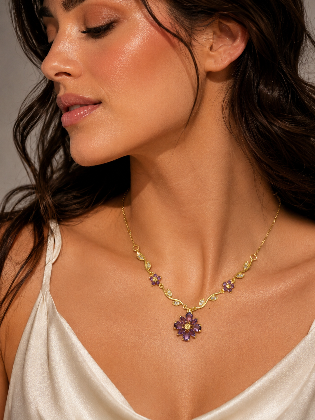Amethyst Gold Flower